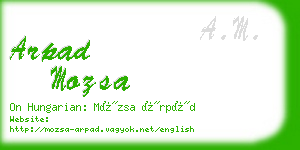 arpad mozsa business card